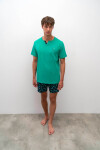 Pánské krátké pyžamo 16660 Vamp zeleno-modrá