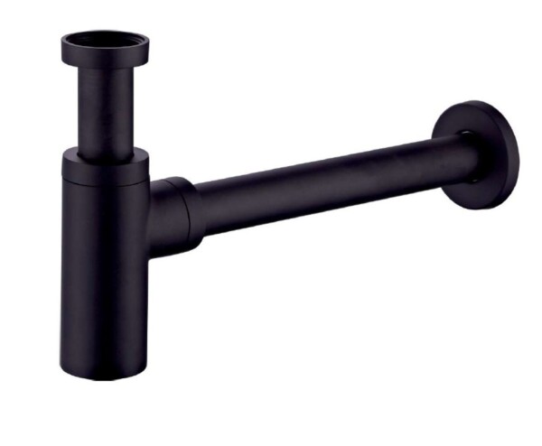Kielle - Sifony Umyvadlový sifon, průměr 32 mm, kulatý, kov, matná černá 30901044