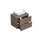 Koupelnová skříňka s krycí deskou SAT Cube Way 60x53x46 cm dub Wellington mat CUBE461603DW45 CUBE461603DW45