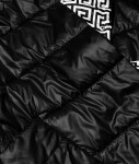 Černá dámská přeložená obálková bunda (B8066-1026) odcienie czerni