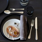 House Doctor Sada příborů z nerezové oceli Brush Silver – set 16 ks, stříbrná barva, kov