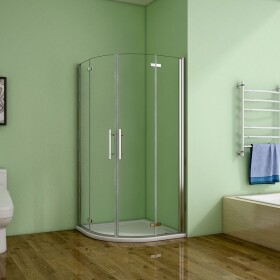 H K - Čtvrtkruhový sprchový kout MELODY S4 80 cm s dvoukřídlými dveřmi včetně sprchové vaničky z litého mramoru SE-MELODYS480/THOR-80Q