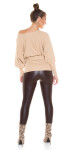 Sexy vypasovaný svetr 9295 - In Stylefashion UNI hnědá