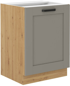 Spodní skříňka Luna 60 D 1F BB Barva korpusu: Dub artisan, Barva dvířek: Clay Grey