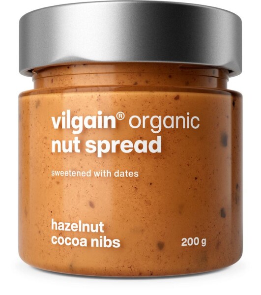 Vilgain Nut Spread slazený datlemi BIO – lískové ořechy a kakao 200 g