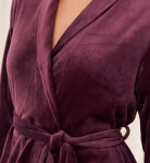 Dámský župan Sensual Velour Robe Top - Triumph burgundy (00EG) 0038