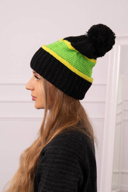 Kinga dámská čepice K297 black+kiwi+green neon UNI
