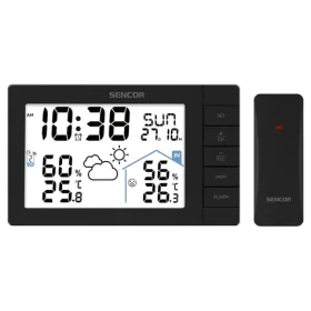 SENCOR SWS 3200 černá / Meteostanice / LCD / bezdrátové čidlo (8590669379286)