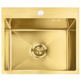 REA - Ocelový dřez Leo 50 BRUSH GOLD ZLE-06004