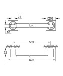 GROHE - Allure Držák ručníku, kartáčovaný Hard Graphite 40341AL1