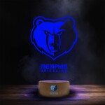 Cedule Memphis Grizzlies NBA Team Logo LED-Leuchtschild