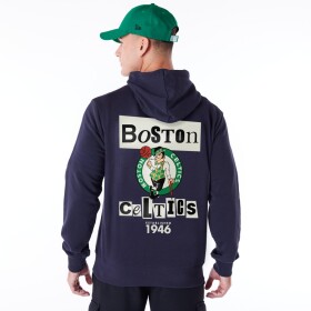 New Era Pánská mikina Boston Celtics NBA Newspaper Script Hoodie Velikost: L