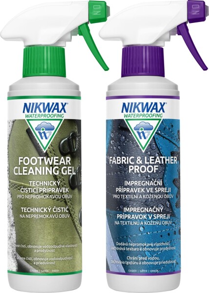 NIKWAX sada Footwear Cleaning Gel a Fabric/Leather Proof (300 + 300 ml)