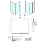 POLYSAN - EASY obdélníkový sprchový kout 1400x1000, čiré sklo L/P varianta EL1415EL3415