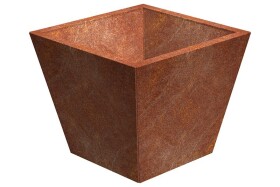 Cortenový květináč CONO 1003, š. 60 × d. 60 × v. 50 cm