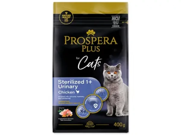 Prospera Plus Sterilized 1+ Chicken Urinary 400g / Granule pro dospělé kočky (1513-10021)