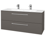 Dřevojas - Umyvadlová skříňka GIO SZZ2 120 - N06 Lava / Úchytka T03 / N06 Lava 406615C