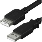 YENKEE YCU 014 BK Prodlužovací kabel USB-A (M) - USB-A (F) 1.5m černá (8590669353163)