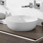 VILLEROY & BOCH - Artis Umyvadlo na desku, průměr 430 mm, CeramicPlus, Stone White 417943RW