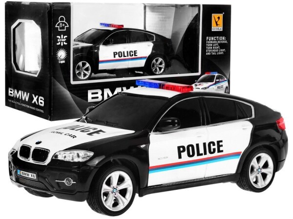 Mamido Policejní autíčko na dálkové ovládání R/C BMW X6 1:24