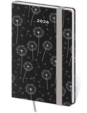 Diář 2026 týdenní kapesní Vario - Dandelion s gumičkou