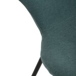 Židle jídelní, modrá látka, nohy černý kov