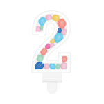 Svíčka dortová barevné lentilky číslo 2 - Albi