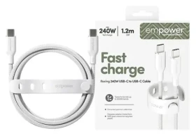 PanzerGlass empower 240W USB-C to USB-C USB 2.0 1.2M bílá (198272)