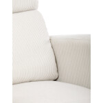 TV a relaxační křeslo, manuální polohování push back, potah manšestrová béžová látka