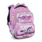 Bagmaster DOPI 24 A školní batoh – koně Růžová 23 l 230310