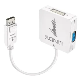 Lindy DisplayPort adaptér HDMI+DVI+VGA černá / Adaptér / DisplayPort na HDMI, DVI, VGA / 4K30Hz (HDMI) (41028)