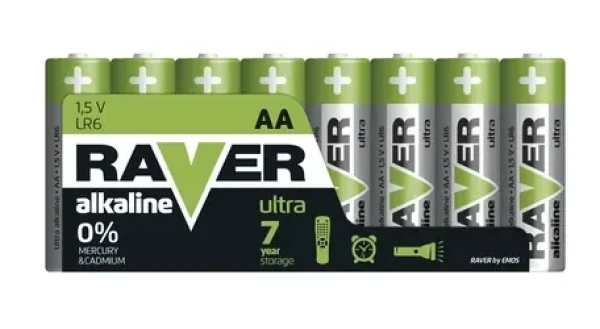 Raver B79218 / Alkalická baterie AA (LR6) / 8 ks (440410075091)
