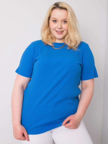 Námořnická modrá halenka plus size pruhy