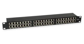 Equip Patchpanel 48x RJ-45 černá / Patch panel / 19" / Cat6 FTP / 1U / 250 MHz (326449)