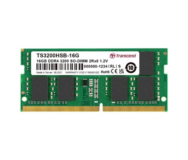 TRANSCEND SODIMM DDR4 16GB 3200MHz 2Rx8 1Gx8 CL22 1.2V EDF_985159