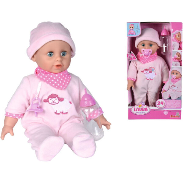Panenka Laura 38 cm s lahvičkou a se zvuky