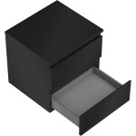 MEXEN/S - Orio koupelnová skříňka pod umyvadlo 50 cm s deskou, 2 zásuvky, černá mat 91A10-05047-2-BFFC71