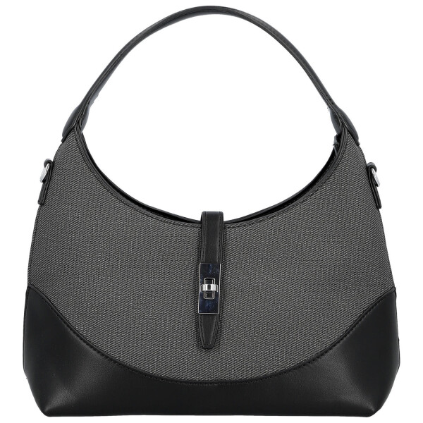 Trendy dámská koženková kabelka do ruky Lussy, černá