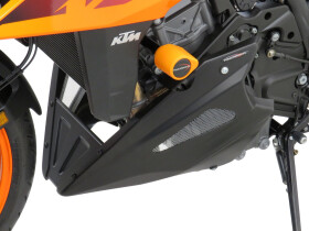 Ktm 990 Duke 24-25, 990 Duke R 2025 Klín pod motor - 3 barvy - Karbonový vzhled-stříbrná mřížka