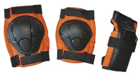 TRULY Chrániče NAIVE SET oranžové / Vel. L / Kolena, lokty a zápěstí / Suchý zip (NAISLC)