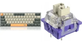 Redragon K606 Lakshmi hnědá s klávesami A113 HP1 Panda / Herní klávesnice / mechanická / Outemu Red / USB / US