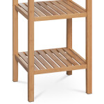 Regál, 5 polic, masiv bambus, přírodní odstín, nosnost 15 kg