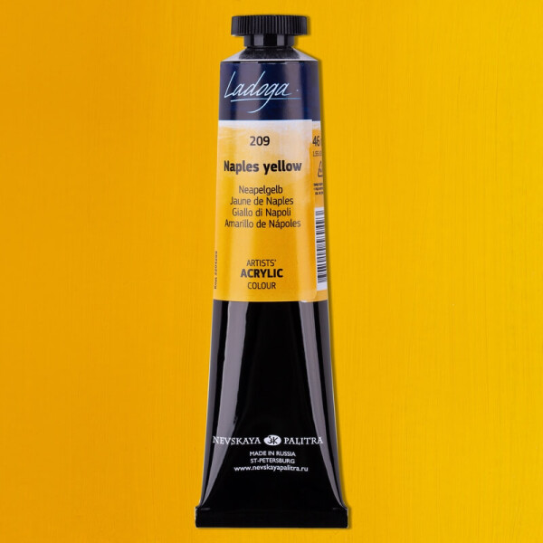 Nevskaya Palitra Ladoga 2204209 Akrylová barva 46 ml, žlutá neapolská 209