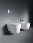 DURAVIT - ME by Starck Závěsné WC, s HygieneGlaze, bílá/matná bílá 2528099000