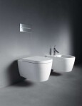 DURAVIT - ME by Starck Závěsný bidet s přepadem, s WonderGliss, matná bílá 22881532001