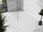 MEXEN/S - Stone+ obdélníková sprchová vanička 160 x 70, bílá, mřížka bílá 44107016-W