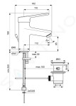 IDEAL STANDARD - Ceraplus II Umyvadlová baterie s výpustí, chrom BC091AA