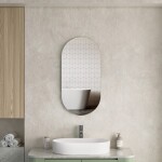 Erga Oval, oválné zrcadlo 40x80cm, ERG-V01-OVAL-4080-CL