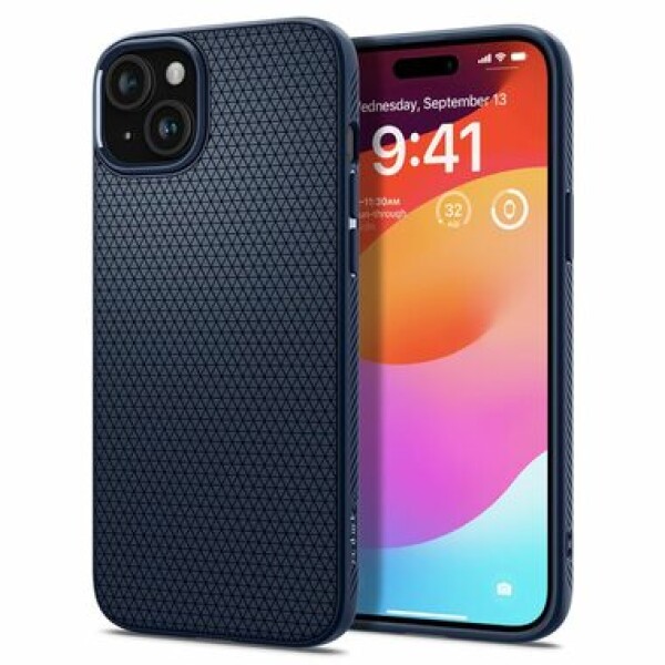 Pouzdro Spigen Liquid Air iPhone 15 Plus navy modré