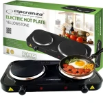 Esperanza EKH007K Yellowstone elektrický vařič černá / 2 topné desky / 2500 W / 5 teplotních stupňů (AGDESPKTU0010)